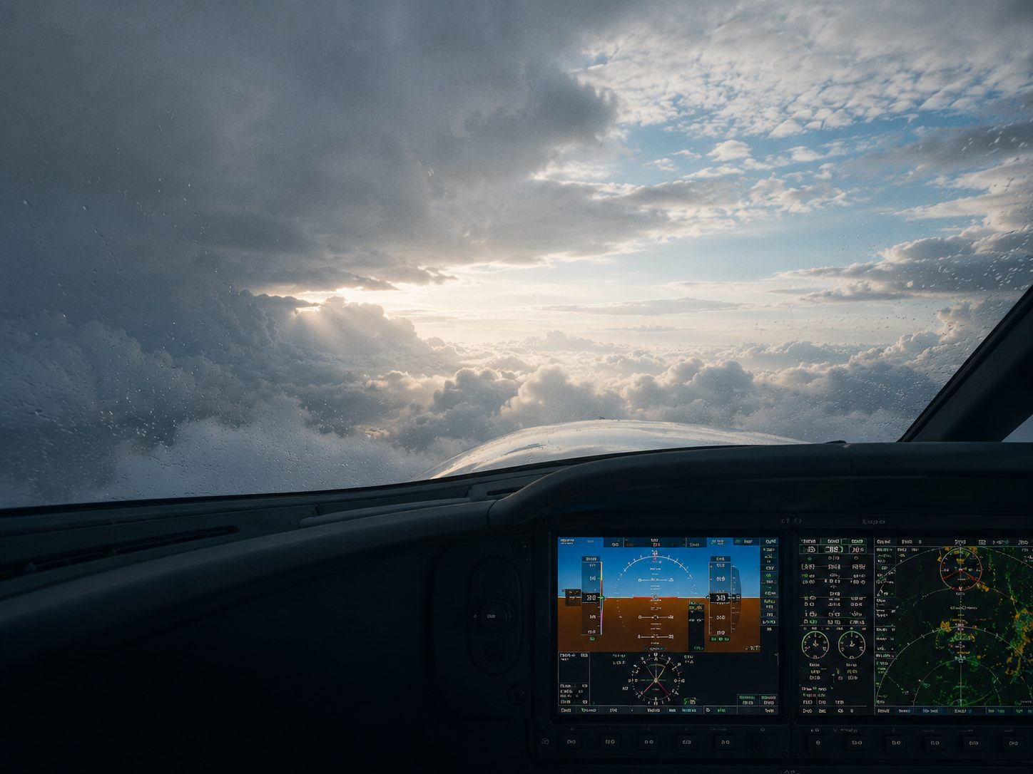 Instrumentpanel i cockpit